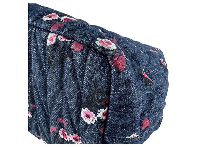 Borsa a mano/Borsa a tracolla Miu Miu in denim Rosa Blu navy - vista 9