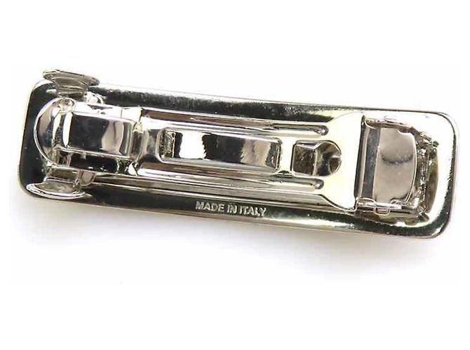 Fermi capelli Miu Miu in metallo argentato Argento - vista 5