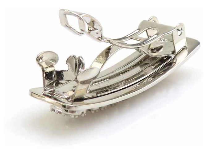 Fermi capelli Miu Miu in metallo argentato Argento - vista 6