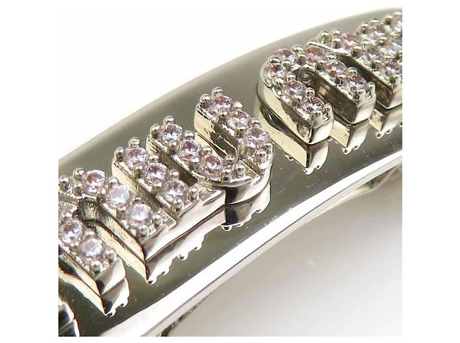 Fermi capelli Miu Miu in metallo argentato Argento - vista 7