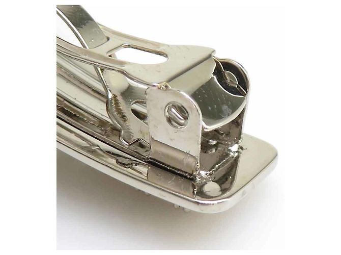 Fermi capelli Miu Miu in metallo argentato Argento - vista 8
