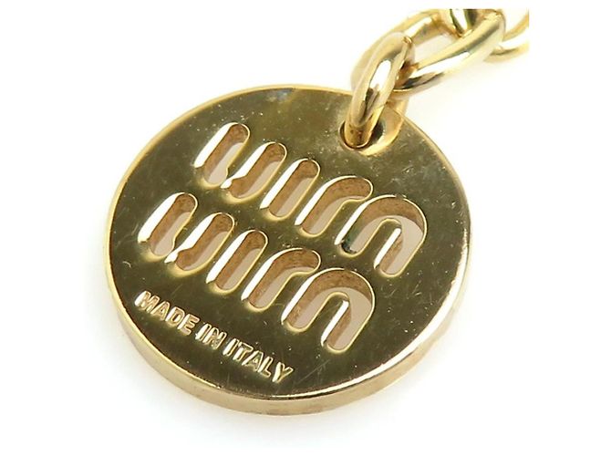 Collana in metallo dorato Miu Miu D'oro - vista 6