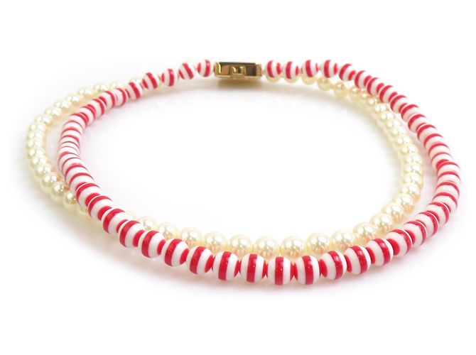 Miu Miu Choker in Rot und Weiß - Ansicht 3