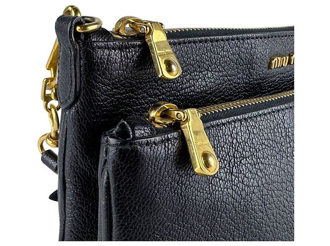 Borsa a tracolla Miu Miu in pelle nera Nero - vista 6