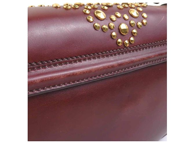 Borsa a tracolla in pelle Miu Miu Marrone D'oro - vista 11