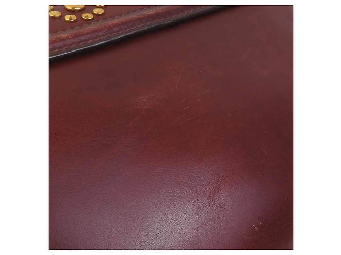 Borsa a tracolla in pelle Miu Miu Marrone D'oro - vista 12