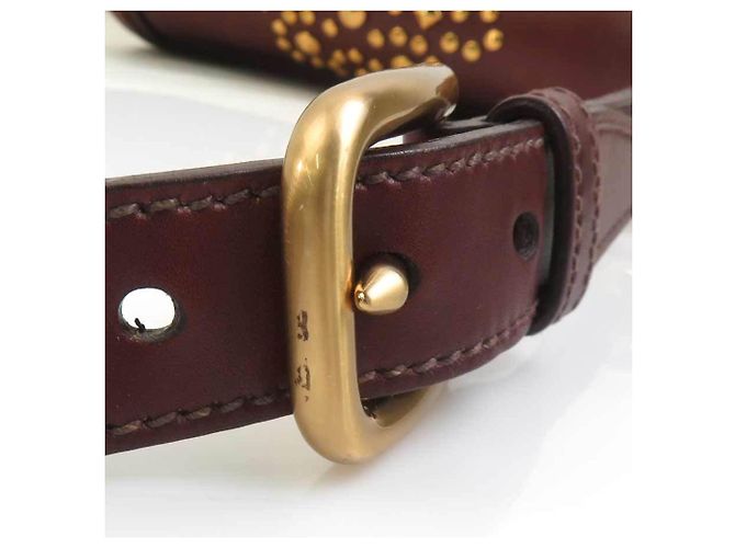 Borsa a tracolla in pelle Miu Miu Marrone D'oro - vista 13