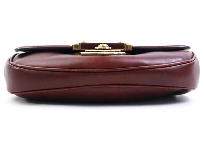 Borsa a tracolla in pelle Miu Miu Marrone D'oro - vista 4