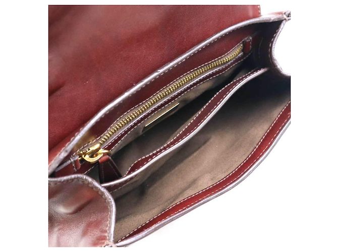 Borsa a tracolla in pelle Miu Miu Marrone D'oro - vista 5