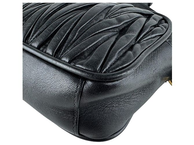 Borsa a tracolla Miu Miu in pelle Matelassé nera Nero - vista 8
