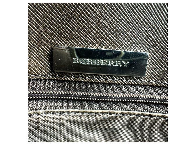 Borsa Burberry in nylon, tela e pelle Marrone Beige - vista 12