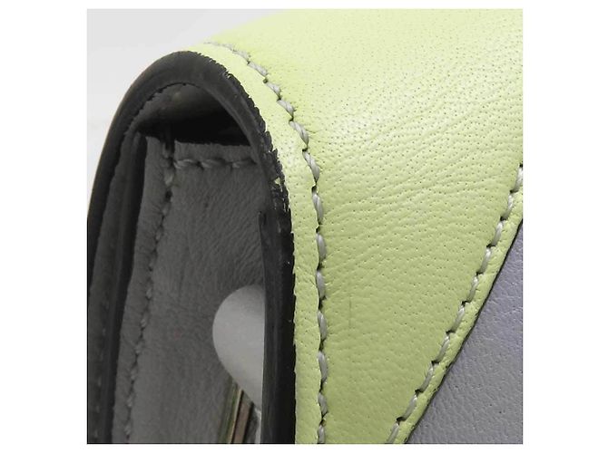 Borsa a tracolla Tod's in pelle grigio chiaro e giallo - vista 10
