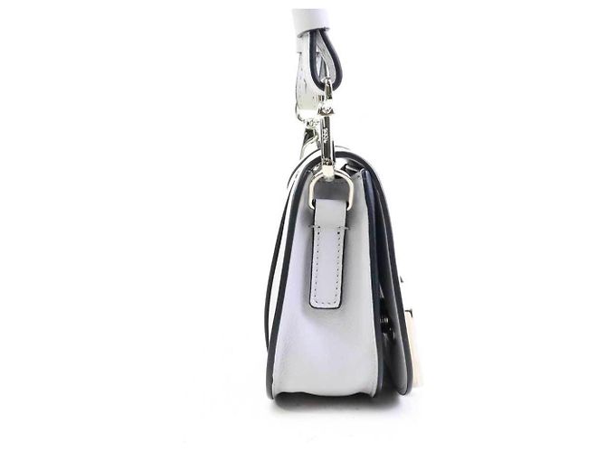 Borsa a tracolla Tod's in pelle grigio chiaro e giallo - vista 2