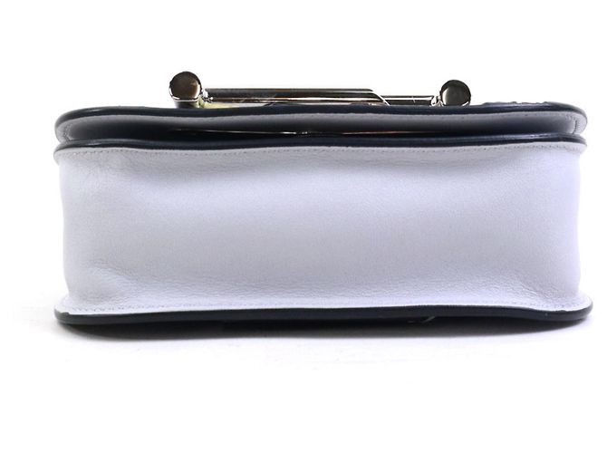 Borsa a tracolla Tod's in pelle grigio chiaro e giallo - vista 4