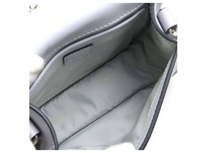 Borsa a tracolla Tod's in pelle grigio chiaro e giallo - vista 5