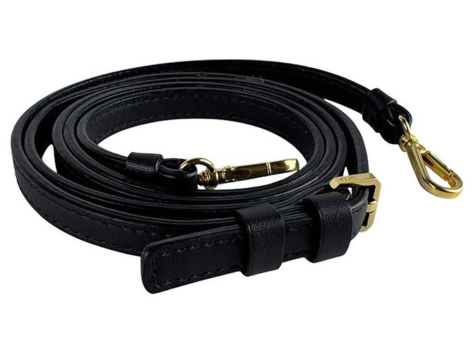 Bolsa de ombro em couro MCM Marrom Preto - vista 9