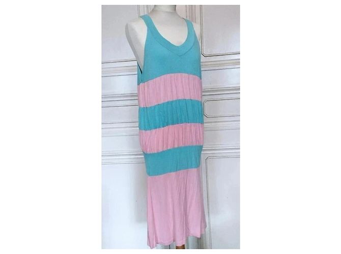 American Retro Vestido Cancán a Rayas Rosa y Azul - vista 12