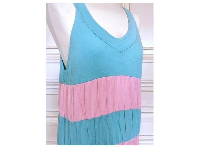 American Retro Vestido Cancán a Rayas Rosa y Azul - vista 16