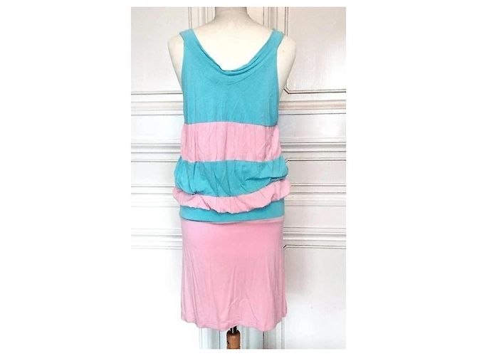 American Retro Vestido Cancán a Rayas Rosa y Azul - vista 5