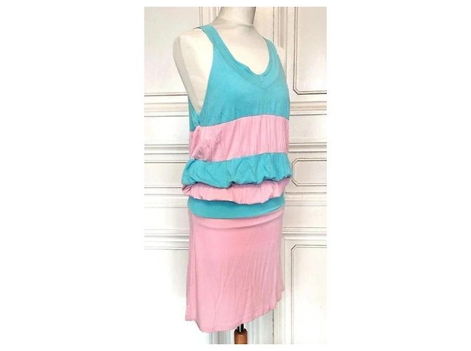 American Retro Vestido Cancán a Rayas Rosa y Azul - vista 7