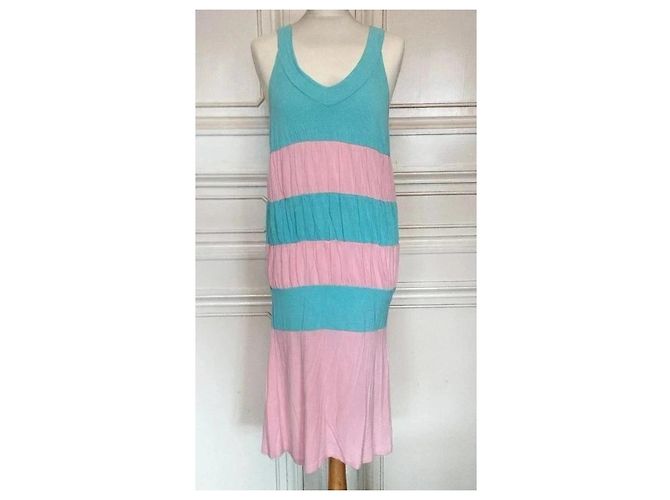 American Retro Vestido Cancán a Rayas Rosa y Azul - vista 8