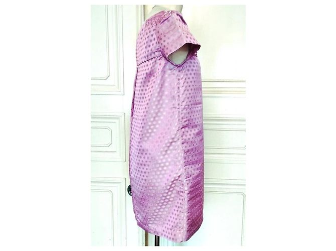 Antik Batik Vestido de Seda Dotties Mutine com Bolinhas Roxo - vista 15