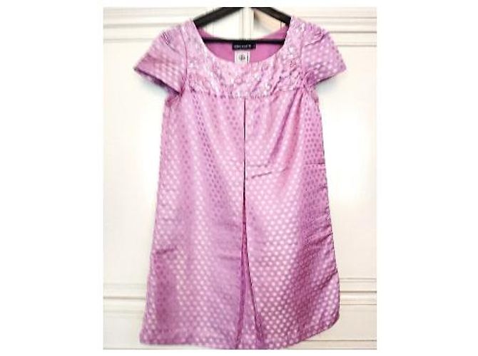 Antik Batik Vestido de Seda Dotties Mutine com Bolinhas Roxo - vista 19