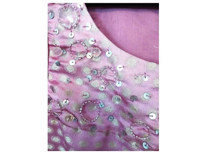 Antik Batik Vestido de Seda Dotties Mutine com Bolinhas Roxo - vista 7