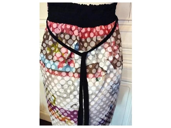 Autre Marque Anatopik Vestido Odalisque de Algodón Castaño Negro Rosa Blanco Azul Gris Púrpura - vista 15