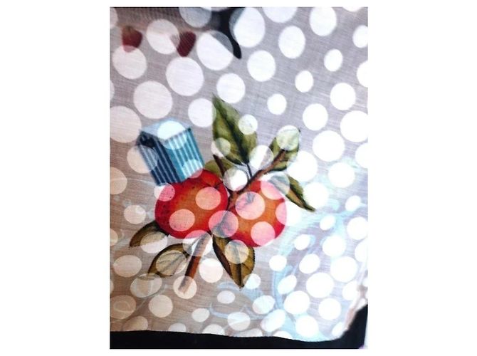 Autre Marque Anatopik Vestido Odalisque de Algodón Castaño Negro Rosa Blanco Azul Gris Púrpura - vista 4