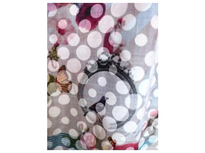 Autre Marque Anatopik Vestido Odalisque de Algodón Castaño Negro Rosa Blanco Azul Gris Púrpura - vista 6