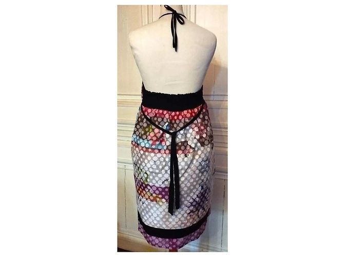 Autre Marque Anatopik Vestido Odalisque de Algodón Castaño Negro Rosa Blanco Azul Gris Púrpura - vista 7