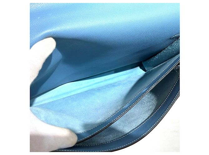 Hermès Borsa Business Hermes Kelly Depeches 38 Blu - vista 6