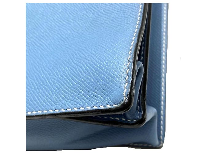 Hermès Borsa Business Hermes Kelly Depeches 38 Blu - vista 9