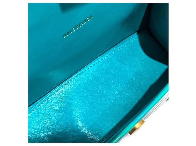Borsa Balenciaga Hourglass XS Turchese - vista 6