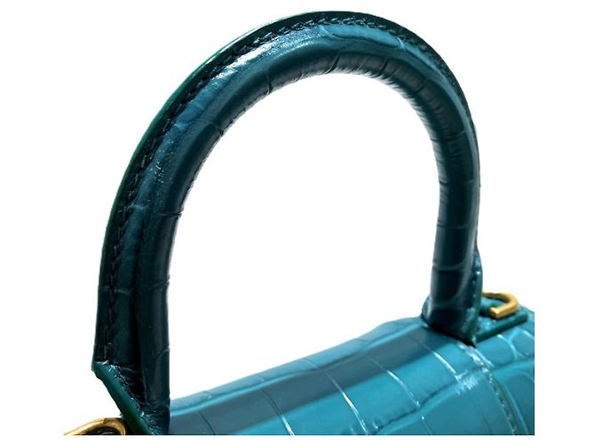 Borsa Balenciaga Hourglass XS Turchese - vista 7