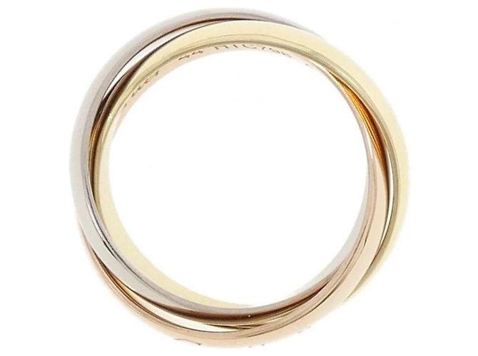 Anello Cartier Trinity in oro bianco oro giallo e oro rosa - vista 2