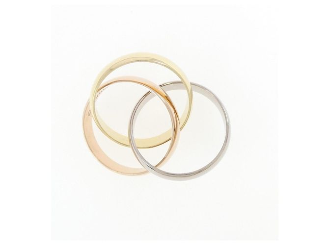 Anello Cartier Trinity in oro bianco oro giallo e oro rosa - vista 3