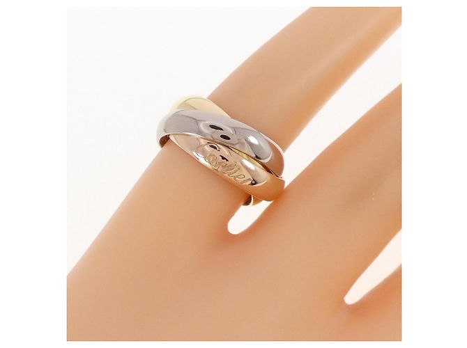Anello Cartier Trinity in oro bianco oro giallo e oro rosa - vista 5