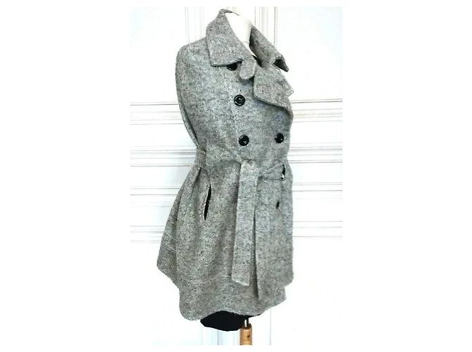 Rene Derhy Rainette Wool Cape Coat Grey - view 15