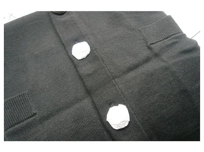 Cardigã longo Chanel Uniform em jersey Preto - vista 10