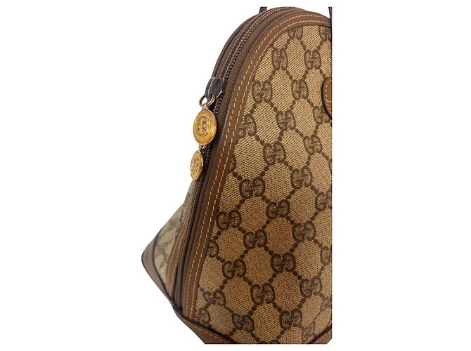 Borsa Tote Gucci GG Monogram Marrone Beige Monogramma - vista 4