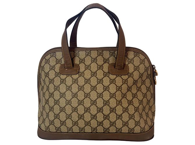 Borsa Tote Gucci GG Monogram Marrone Beige Monogramma - vista 5