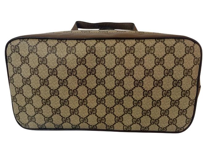 Borsa Tote Gucci GG Monogram Marrone Beige Monogramma - vista 9