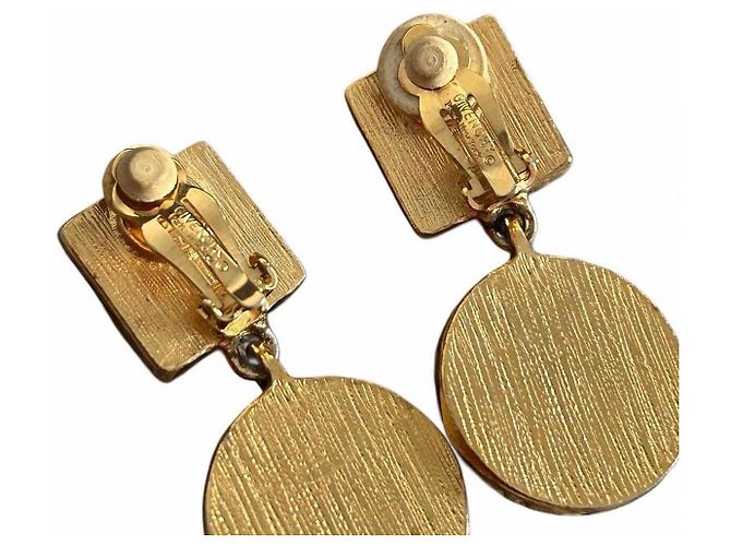 Givenchy Boucles d'oreilles clips G Cube et perle Noir Bijouterie dorée - vue 4