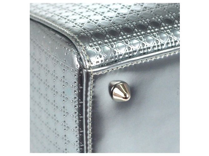 Christian Dior Lady Dior Micro Cannage Metallic Calfskin Mini Metallico - vista 7