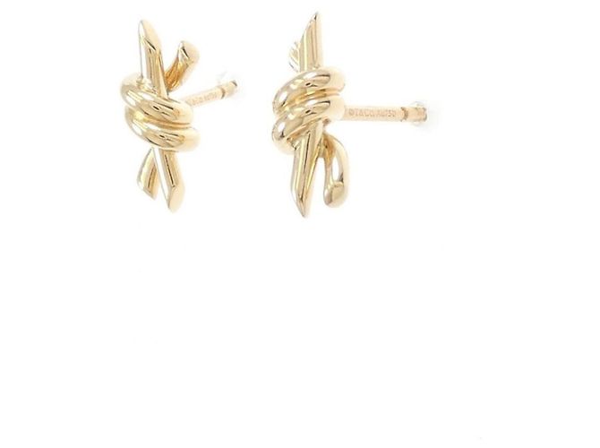 Autre Marque Pendientes Tiffany Knot Small en oro rosa - vista 2