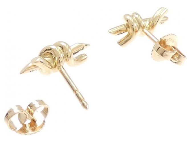 Autre Marque Pendientes Tiffany Knot Small en oro rosa - vista 3