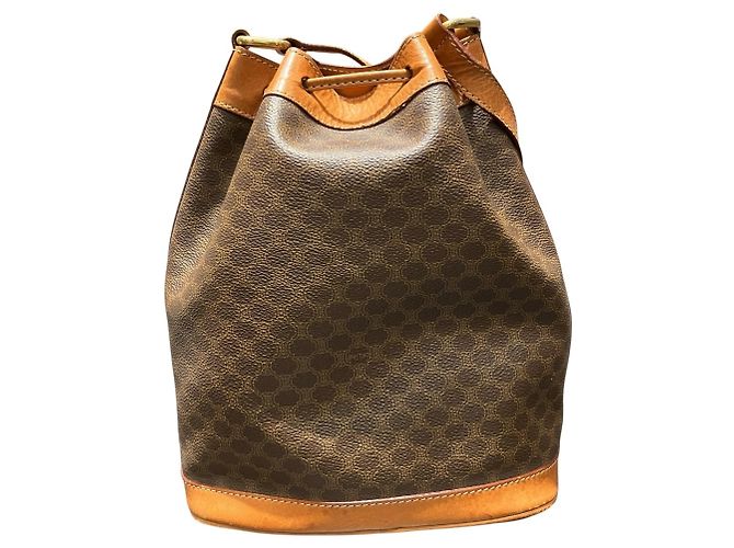 Céline Bolso de hombro Celine Macadam de cuero Castaño - vista 2
