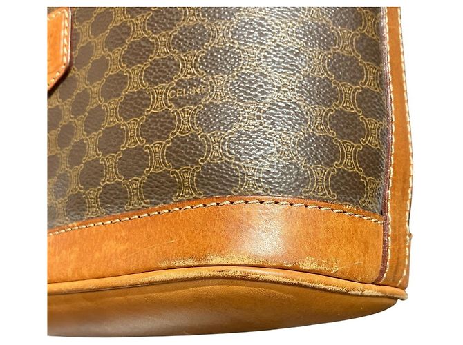Céline Bolso de hombro Celine Macadam de cuero Castaño - vista 6